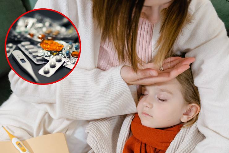 Bambina con influenza e medicine - Fonte Pexels
