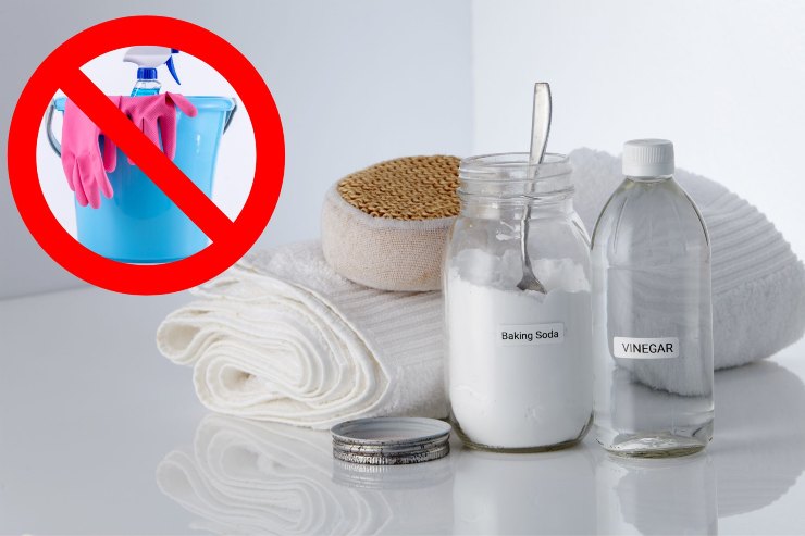 Bicarbonato e aceto per pulire - Fonte AdobeStock