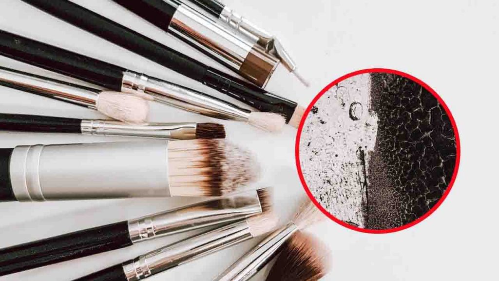 Portaspazzolino da bagno, organizer per pennelli da trucco, 5 scomparti in acrilico trasparente accessori da bagno organizzatore per spazi ristretti
