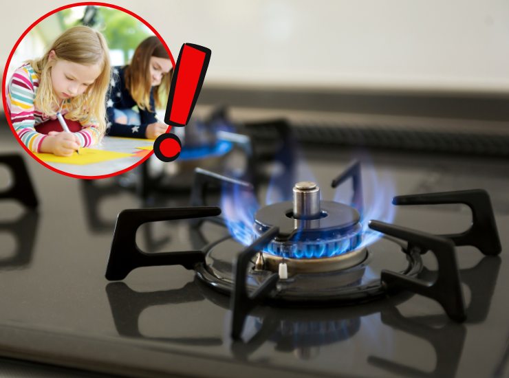Cucina a gas pericolosa per i bambini - Fonte AdobeStock