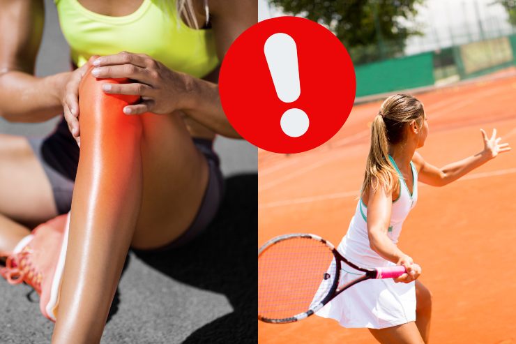 Dolore al ginocchio e tennis - Fonte AdobeStock