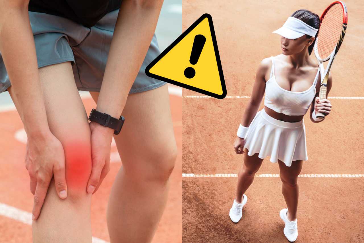 Dolore al ginocchio e tennis - Fonte AdobeStock