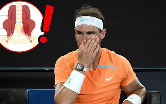 Infortunio di Rafael Nadal all'ileo-psoas - Fonte AdobeStock