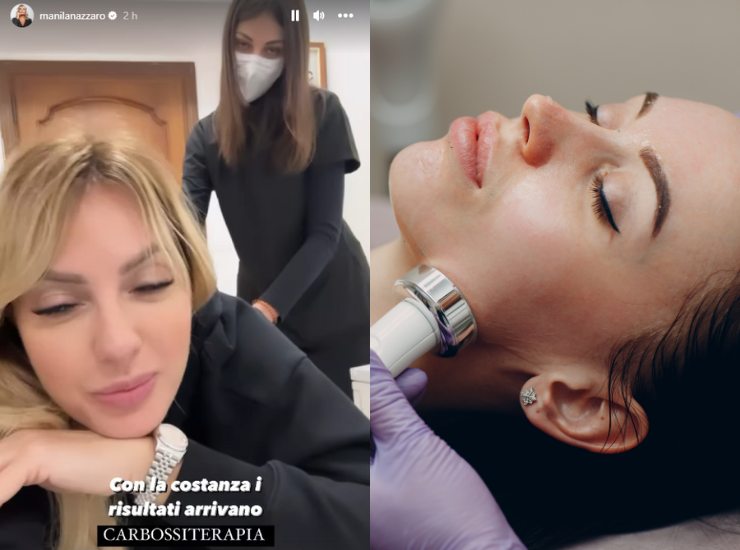 Manila Nazzaro e trattamento di bellezza - Fonte Instagram e AdobeStock