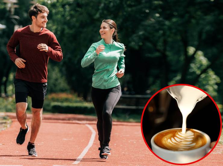 Caffellatte dopo la corsa o il fitness - Fonte AdobeStock