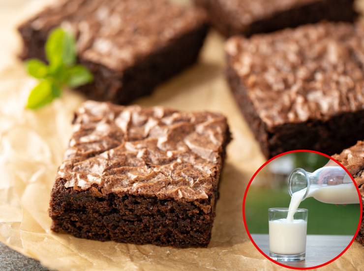 Latte nel brownies - Fonte AdobeStock