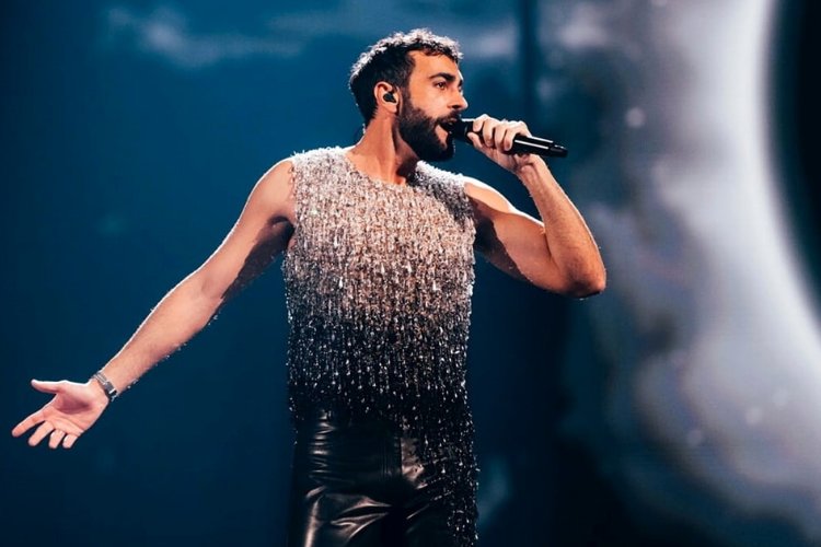 Marco Mengoni durante l'esibizione all'Eurovision 2023 | Fonte: Screen da Instagram